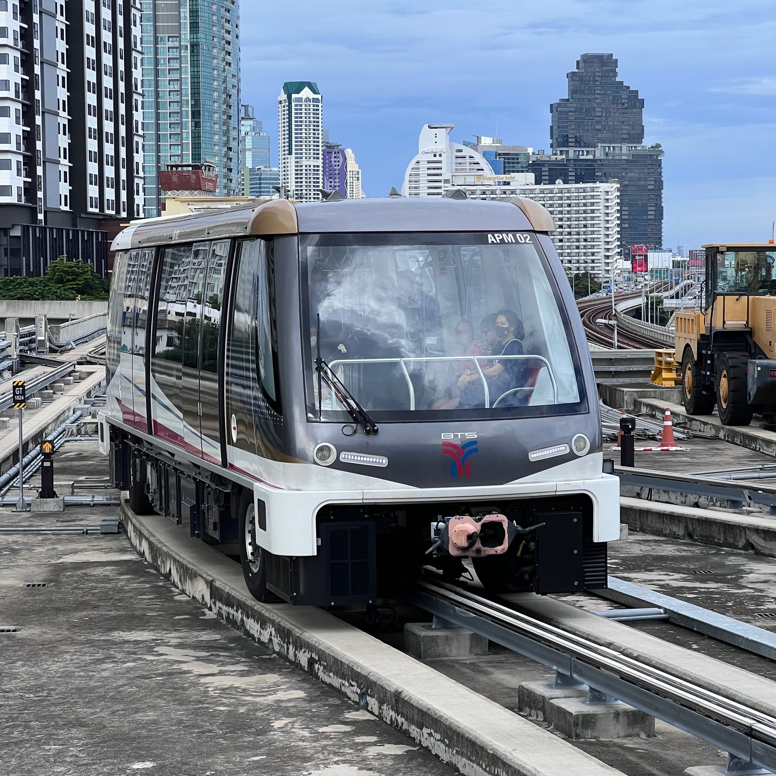 The Gold Line automated train in Bangkok
