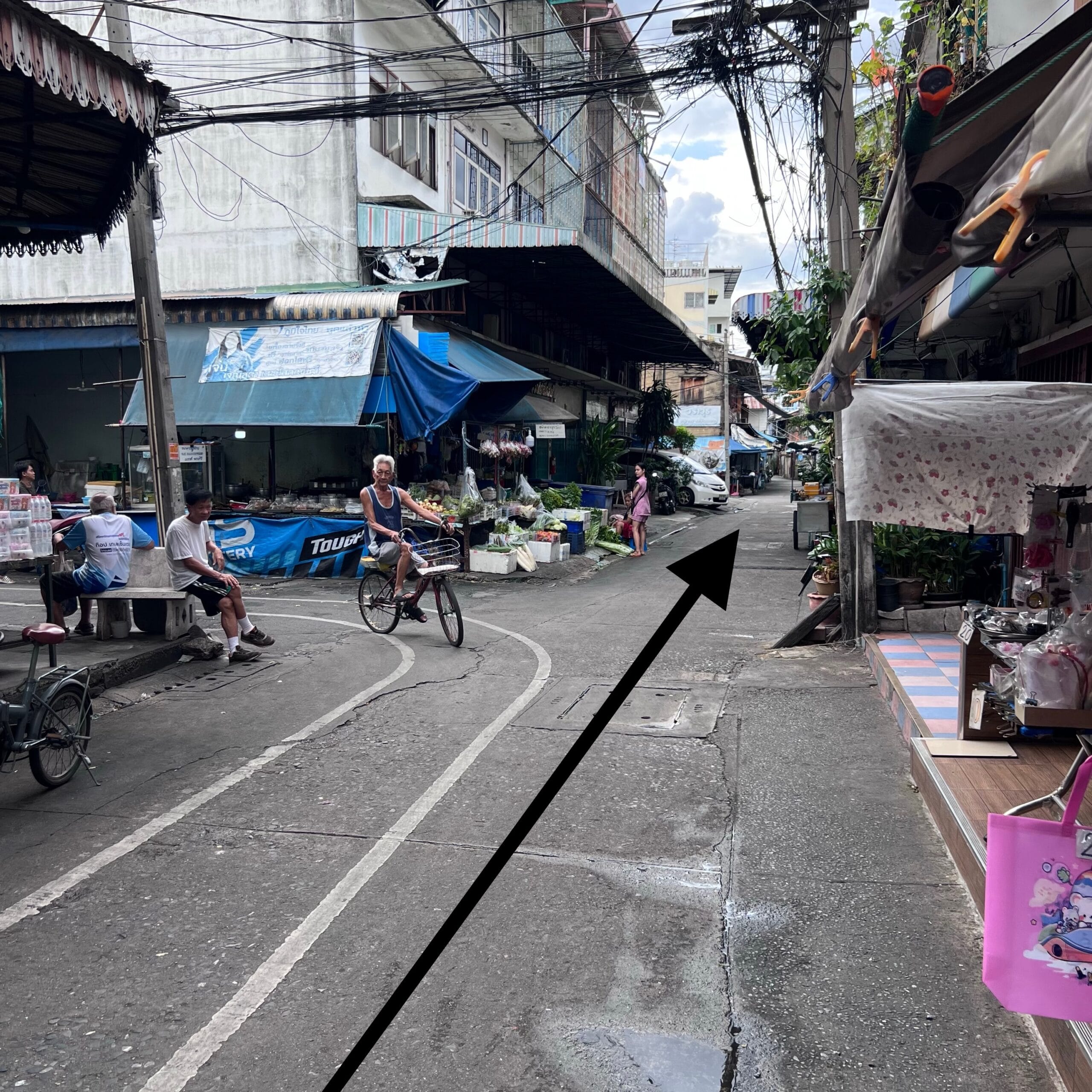 Narrow backstreets in Bangkok