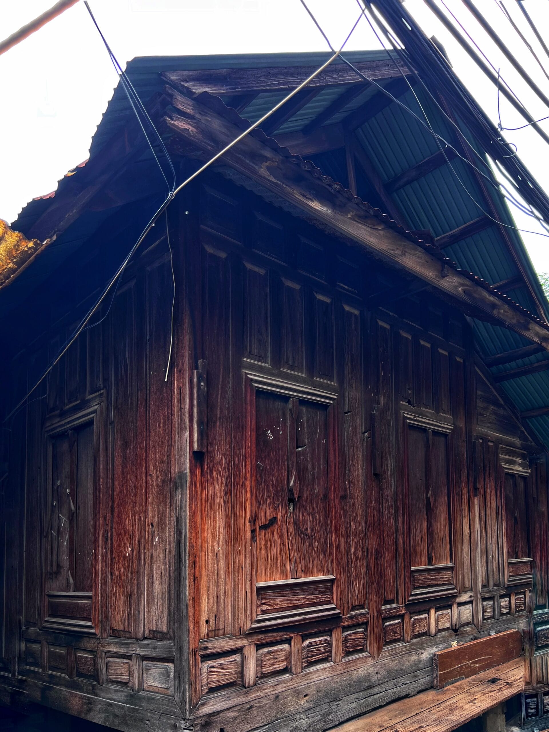 Old wooden house, canal path, Baan Khrua, Bangkok