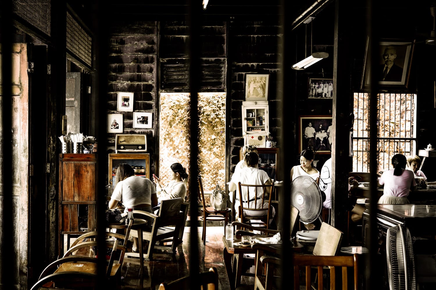 The interior of 'My Grandparent's House' coffee shop in Bangkok.