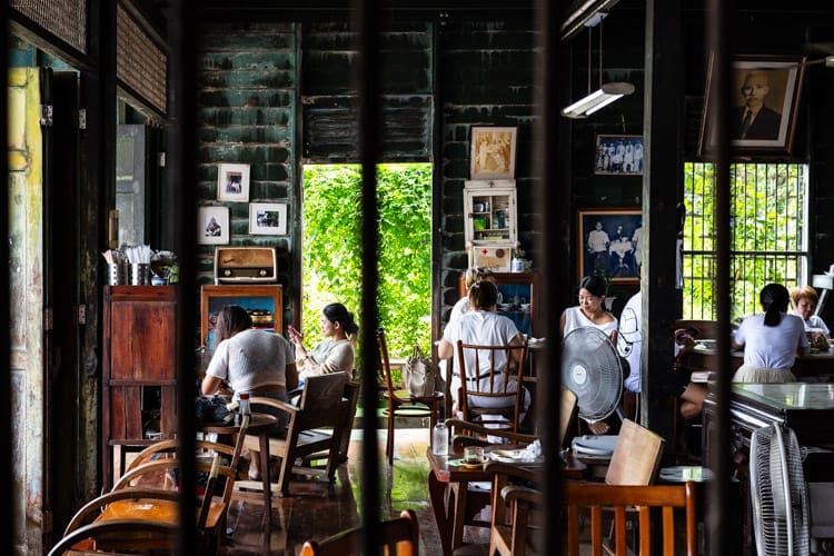 The interior of 'My Grandparent's House' coffee shop Khlong San. A wonderful hidden Bangkok gem.